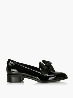 Browns Couture Tulip Black Patent Bow Loafer 41